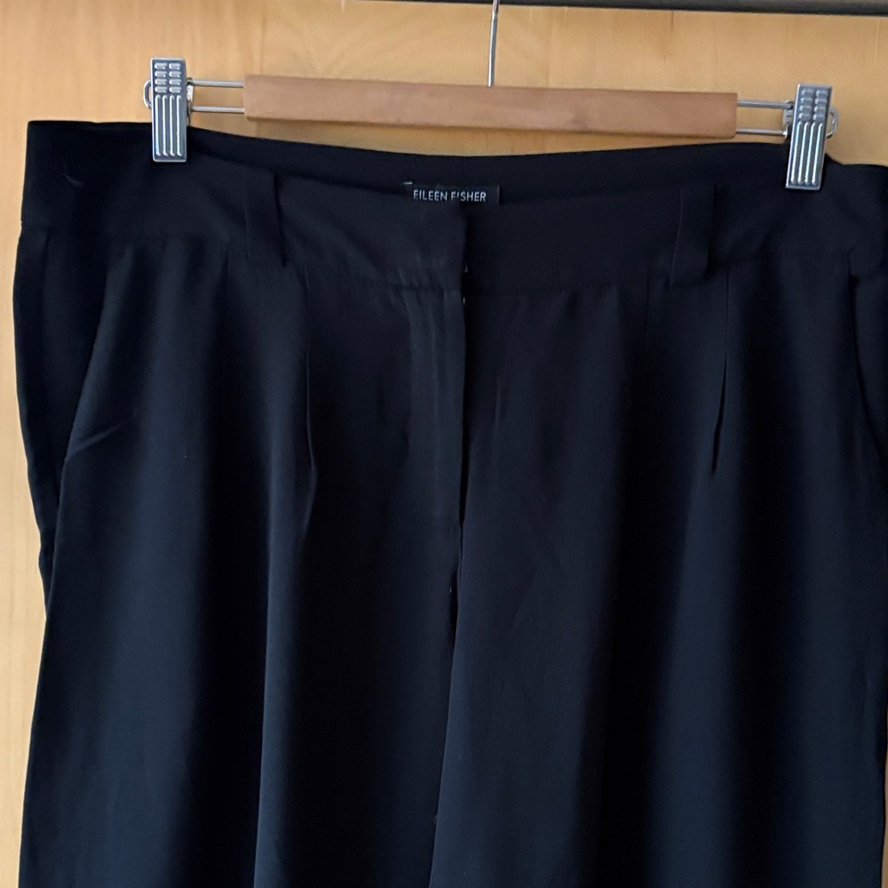 Eileen Fisher Black Wide-Leg Trousers